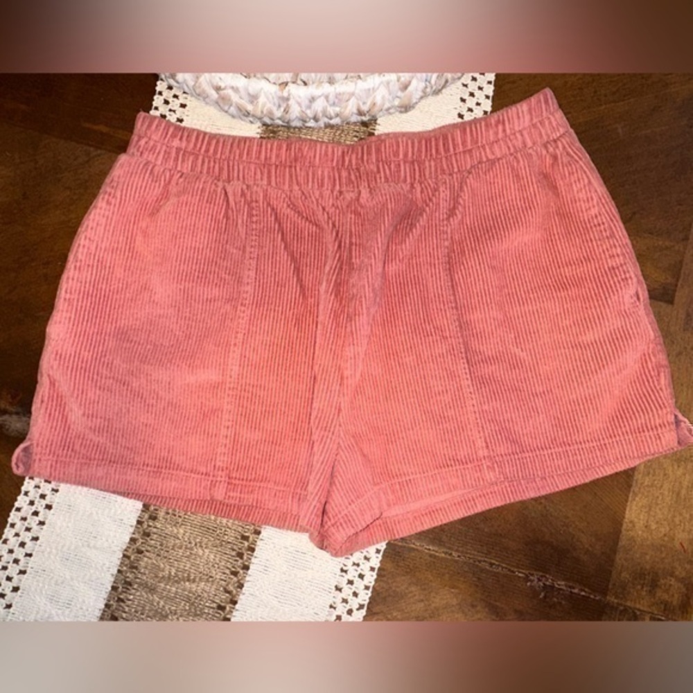 UEC DOUBLE ZERO Rust Corduroy Pull On Shorts With Pickets SIZE SMALL